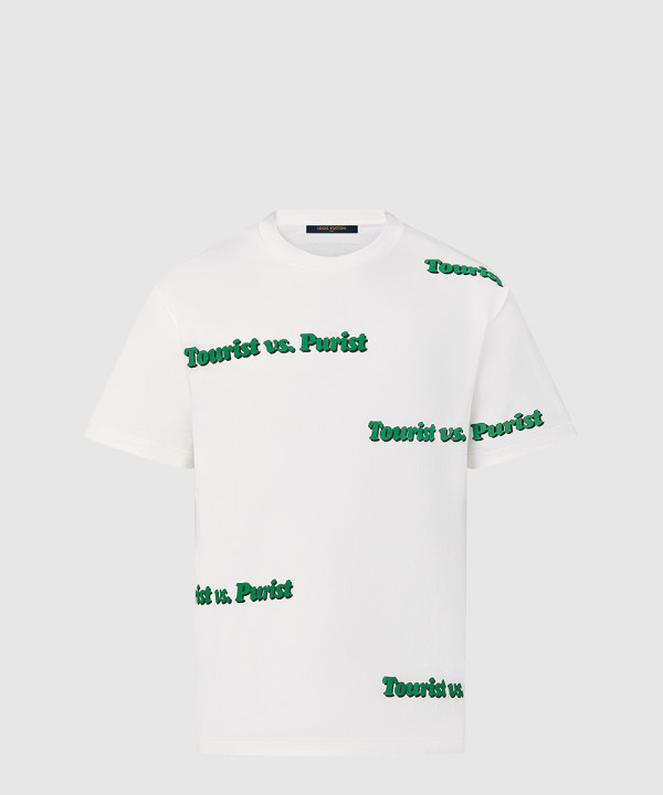 루이비통 로고 프린트 반팔