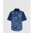루이비통 프린티드 쇼트 슬리브드 데님 셔츠