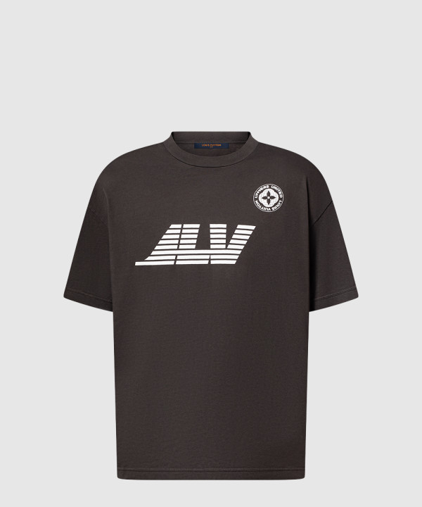 루이비통 워시드 프린티드 코튼 티셔츠