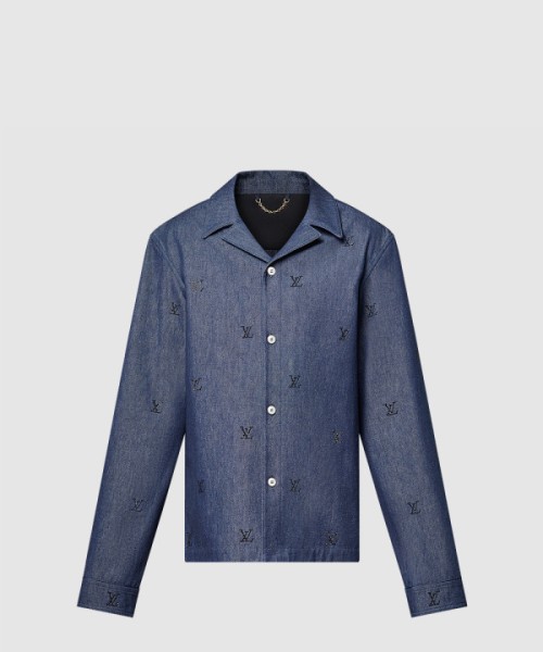 루이비통 엠벨리시드 데님 파자마 셔츠