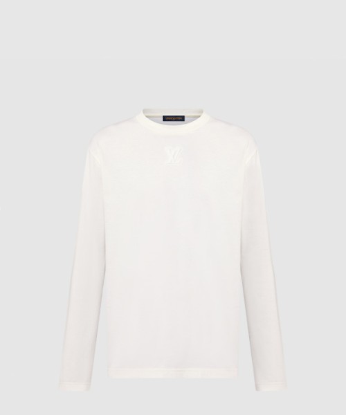 루이비통 엠보스드 롱 슬리브드 티셔츠