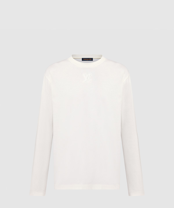 루이비통 엠보스드 롱 슬리브드 티셔츠