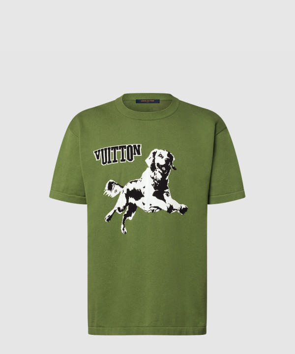 루이비통 쇼트 슬리브드 코튼 크루넥