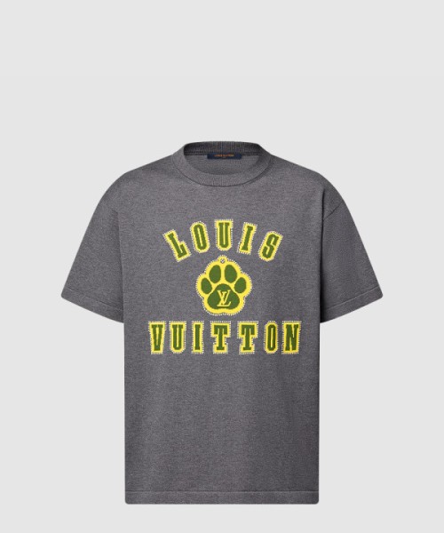 루이비통 엠벨리시드 쇼트 슬리브드 코튼 크루넥