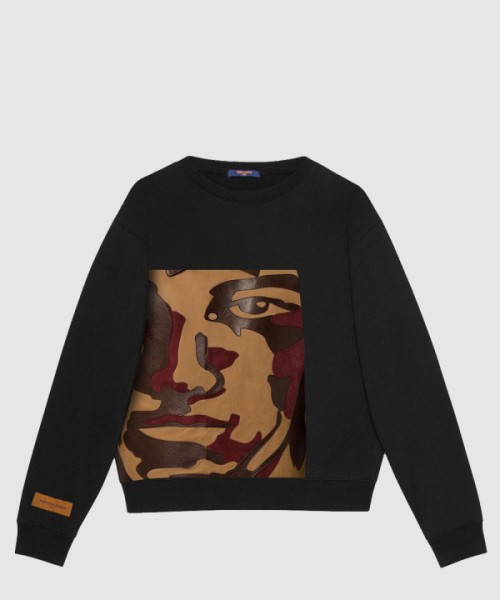 루이비통 로고 프린트 면 톱