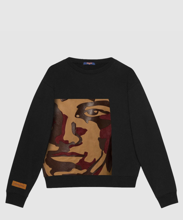 루이비통 로고 프린트 면 톱