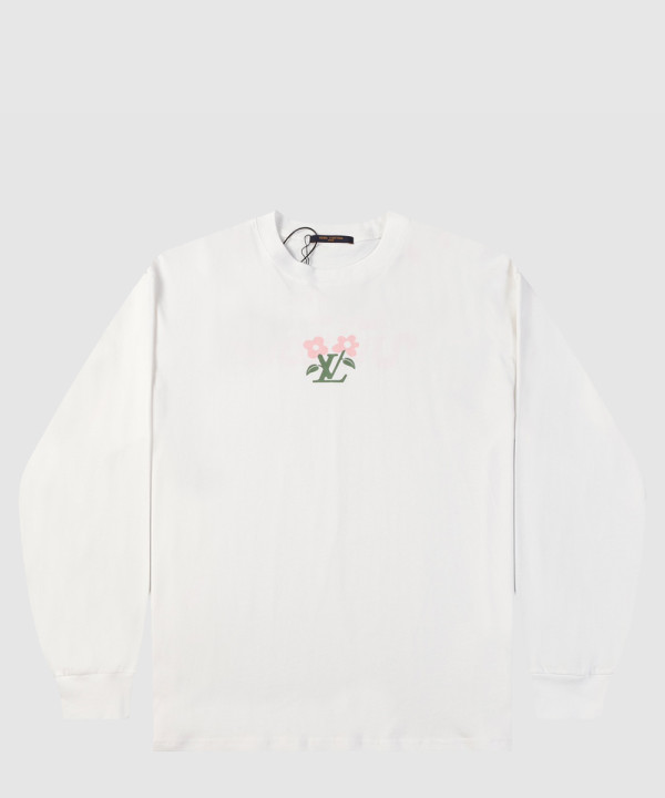 루이비통 로고 프린트 면 톱