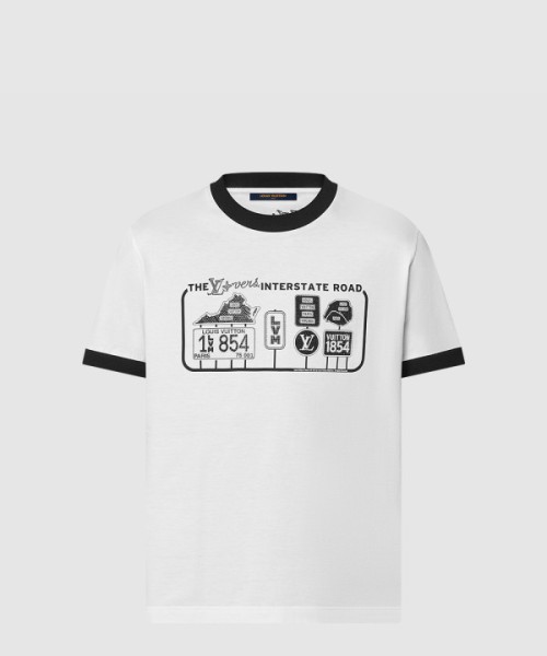 루이비통 엠벨리시드 코튼 티셔츠