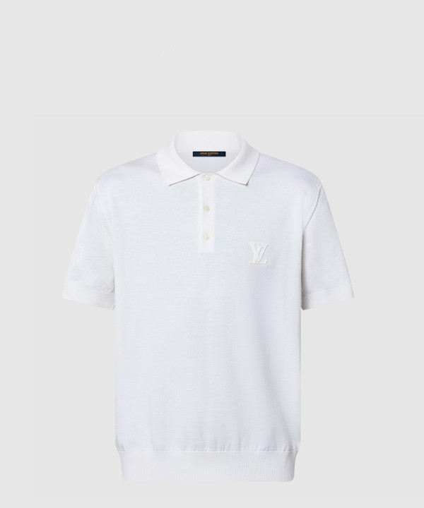 루이비통 캐시미어 앤드 코튼 블렌드 쇼트 슬리브드 폴로