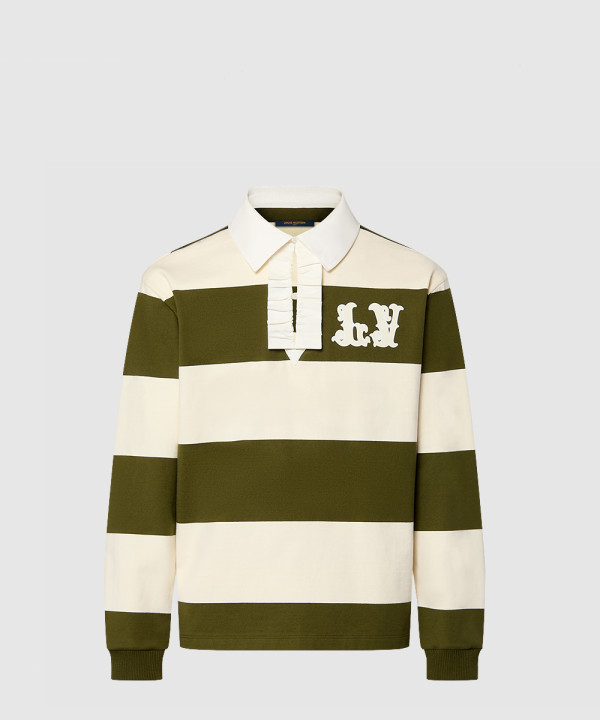 루이비통 롱 슬리브드 코튼 럭비 폴로