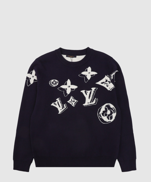 루이비통 로고 니트 코트