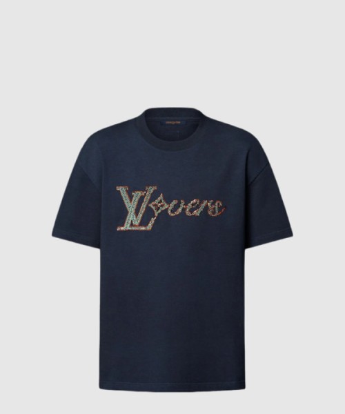 루이비통 로고 프린트 반팔