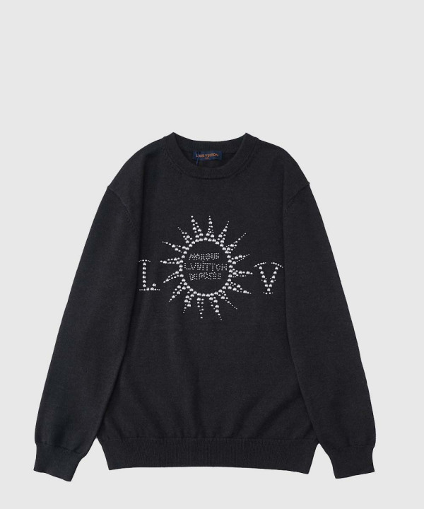 루이비통 엠벨리시드 롱 슬리브드 메리노 울 크루넥