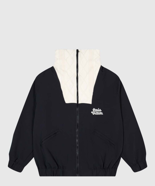 루이비통 니티드 칼라 엠브로이더드 테크니컬 블루종