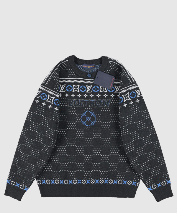루이비통 자카드 울 풀오버
