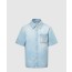 루이비통 쇼트 슬리브드 데님 셔츠