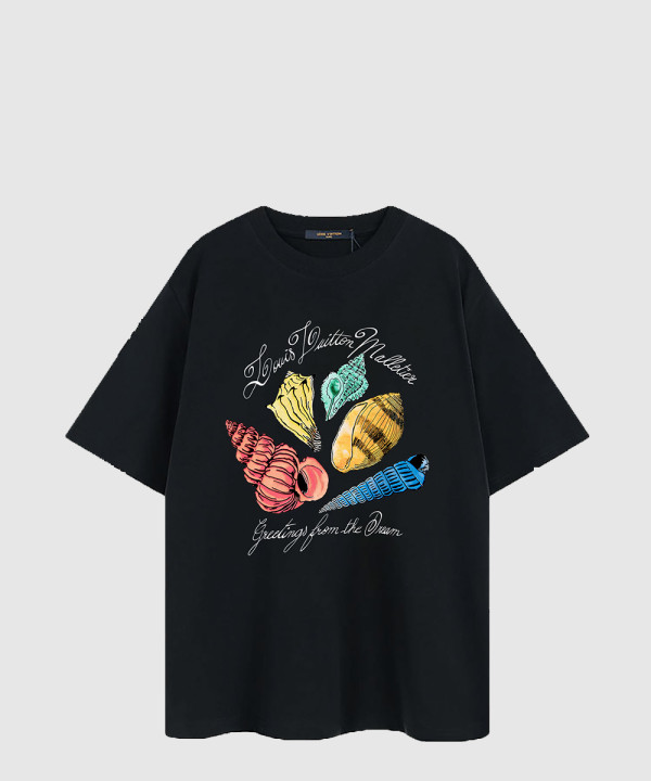 루이비통 로고 프린트 반팔