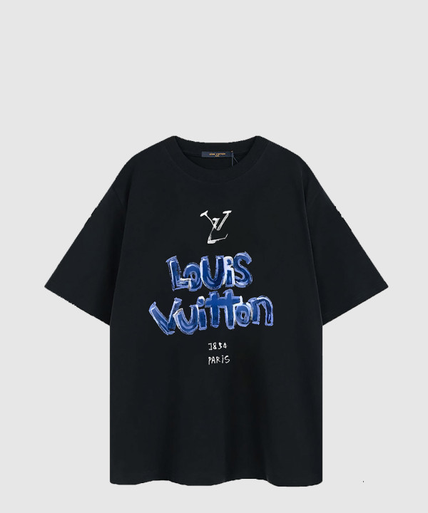 루이비통 로고 프린트 반팔