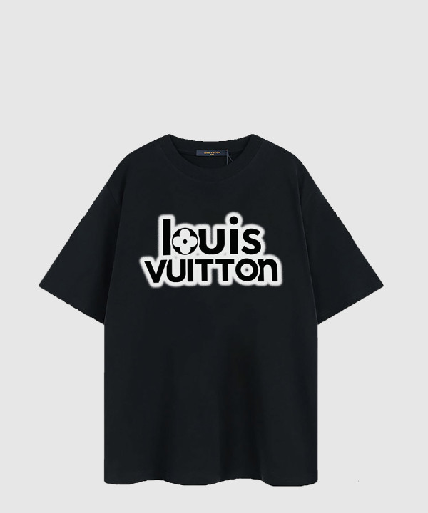 루이비통 로고 프린트 반팔