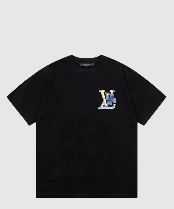 루이비통 로고 프린트 반팔