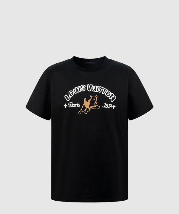 루이비통 로고 프린트 반팔