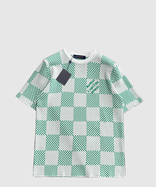 루이비통 로고 프린트 반팔