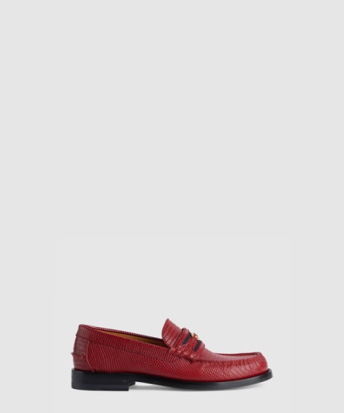 구찌 리자드 가죽 로퍼 707698