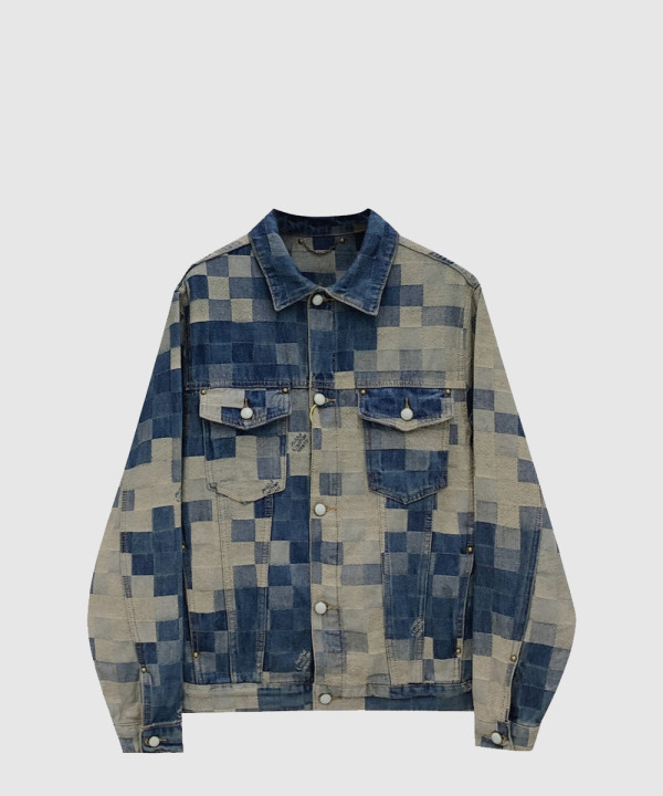 루이비통 로고 쇼트 코트