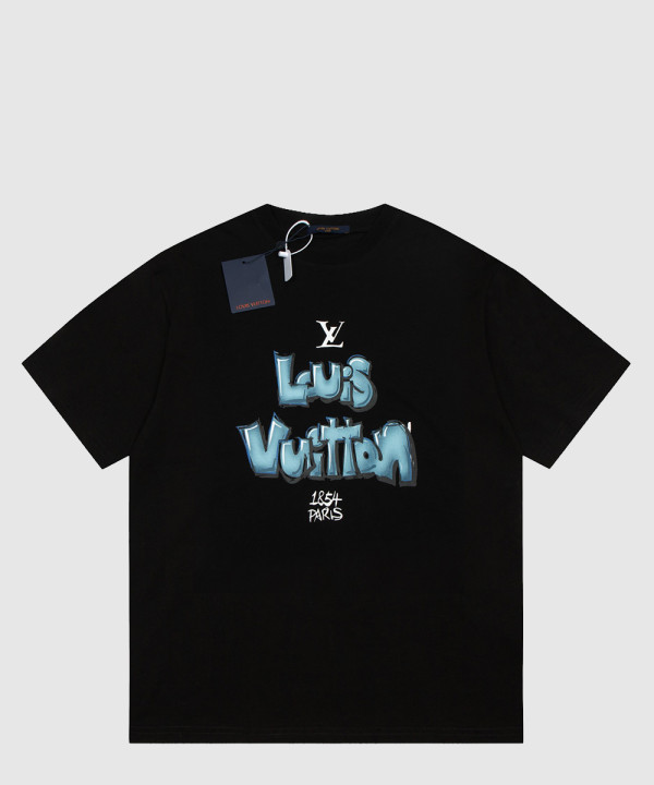 루이비통 로고 프린트 반팔