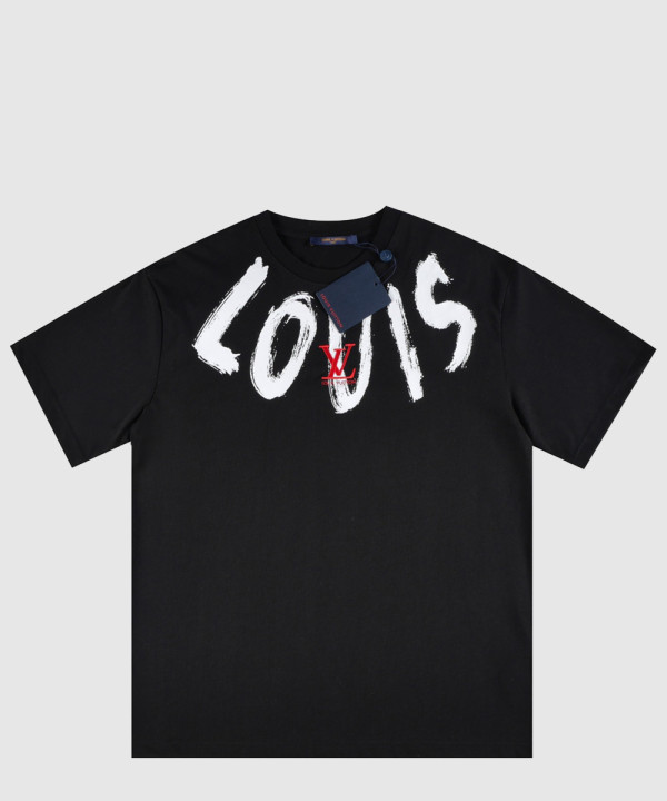 루이비통 로고 프린트 반팔