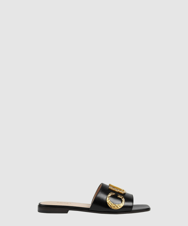 구찌 레터링 로고 슬리퍼 694858