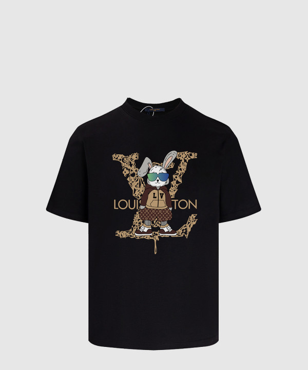 루이비통 로고 프린트 반팔