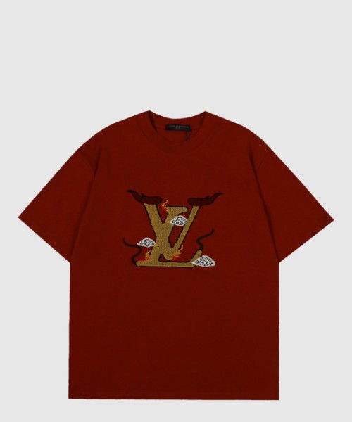 루이비통 로고 프린트 반팔