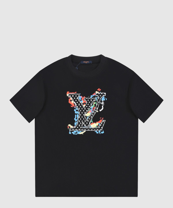 루이비통 로고 프린트 반팔