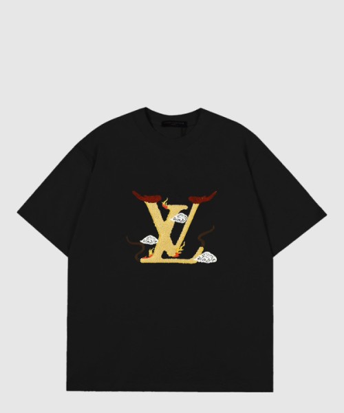 루이비통 로고 프린트 반팔