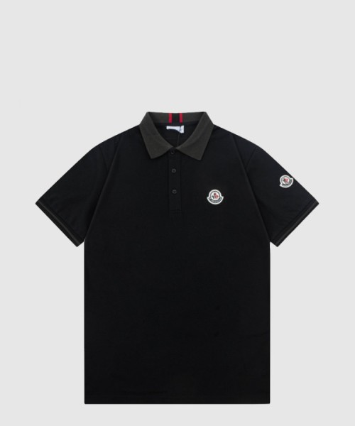 몽클레어 로고 코튼 피케 폴로 셔츠
