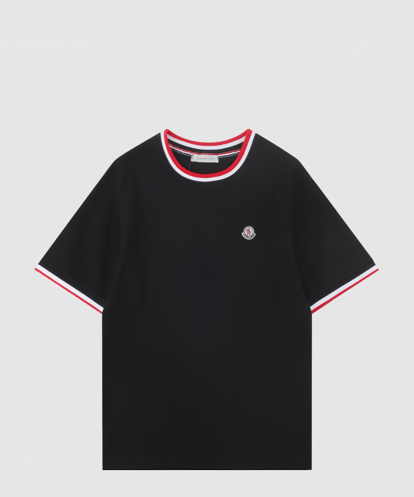 몽클레어 로고 패치 코튼 티셔츠