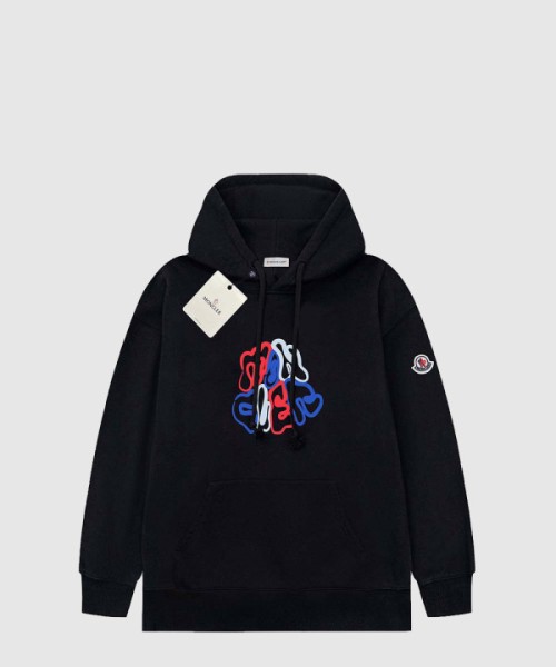 몽클레어 로고 프린트 코튼 후디