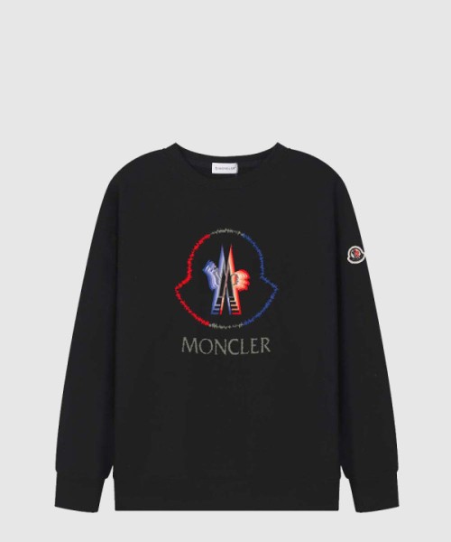 몽클레어 로고 프린트 면 톱