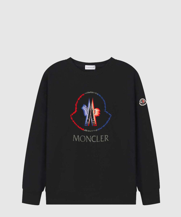 몽클레어 로고 프린트 면 톱