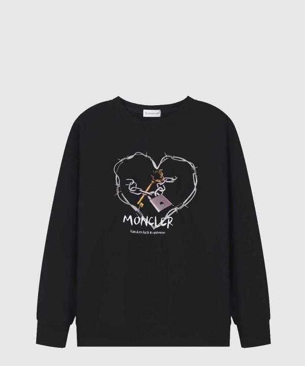 몽클레어 로고 프린트 면 톱