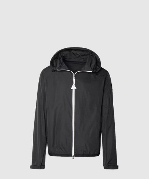 몽클레어 슬로건 프린트 셸 재킷