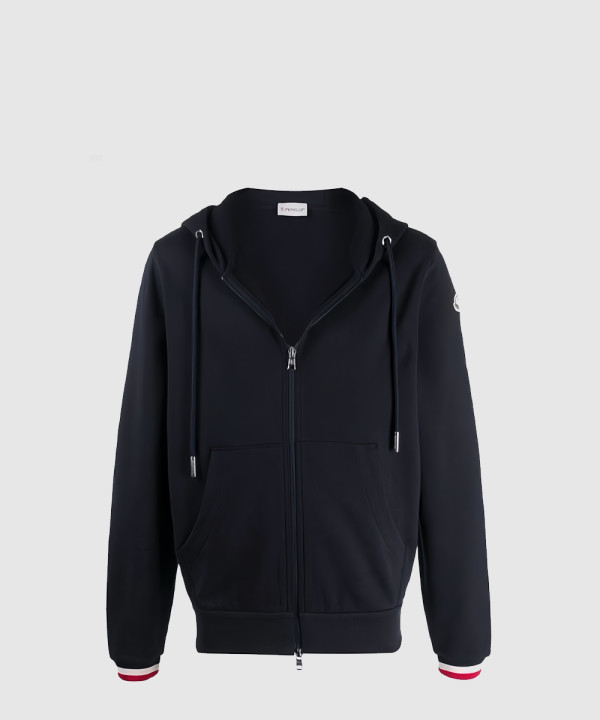 몽클레어 로고 쇼트 코트