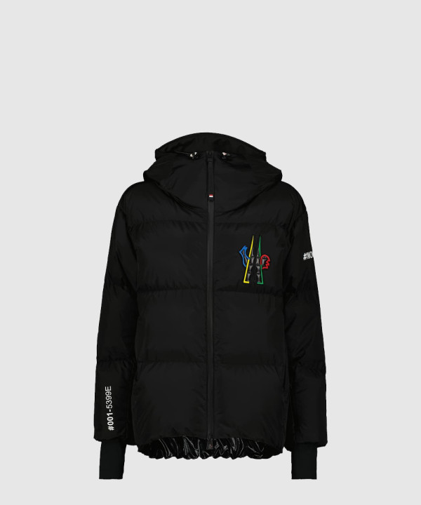 몽클레어 로고 쇼트 코트