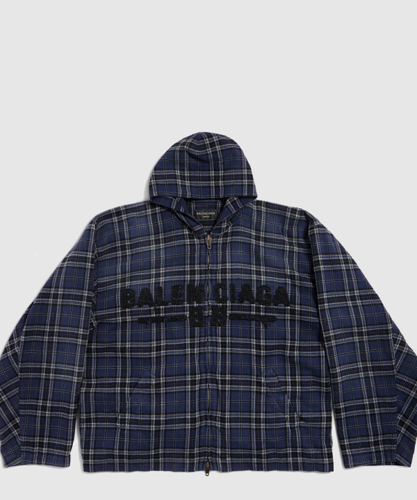 발렌시아가 후드 집업 점퍼