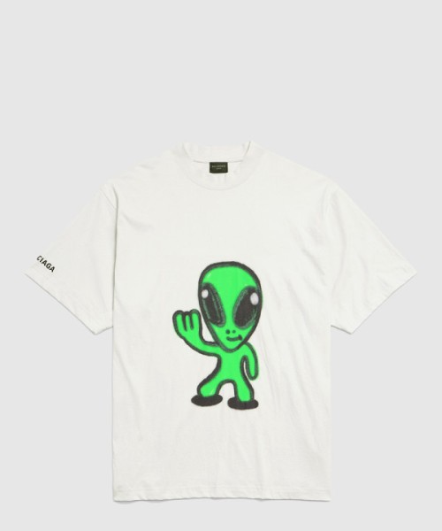 발렌시아가 하이 데어 드리플리 미디엄 핏 티셔츠