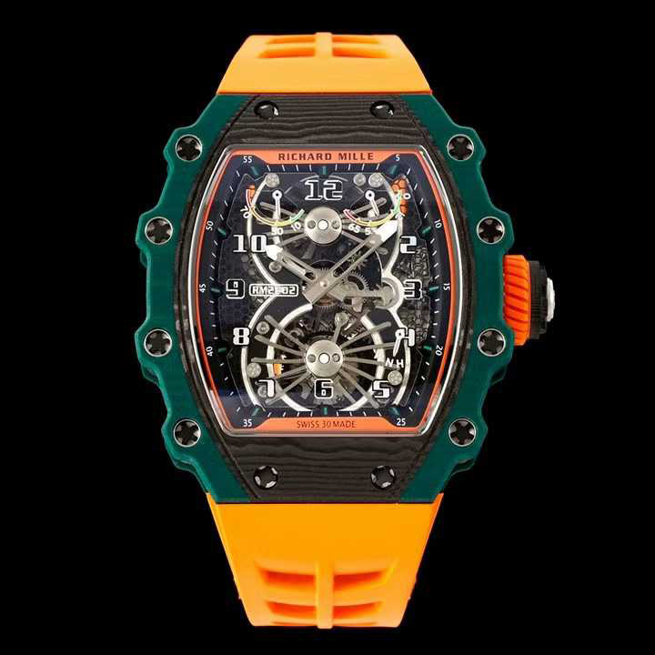 리차드밀 RM21-02 투르비용 에어로다인 뉴버젼 그린 오렌지 시계 워치
