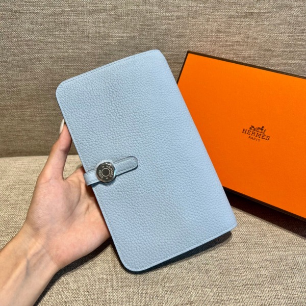 에르메스 도곤 장지갑 토고 (블루 브룸)