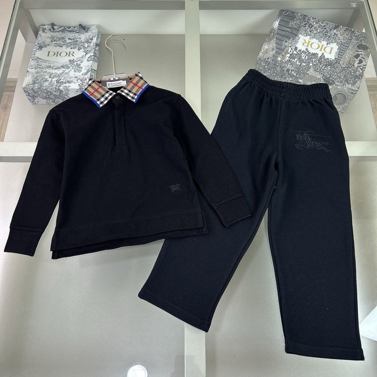 버버리 키즈 카라 티셔츠 팬츠 셋업