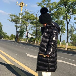 몽클레어 키즈 후드 롱 패딩